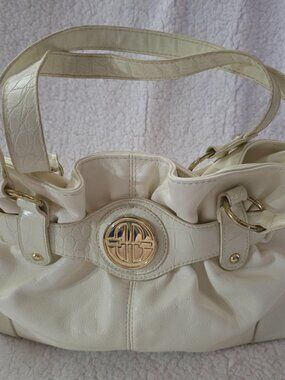 Creamy Antique White Faux Leather Summer Purse